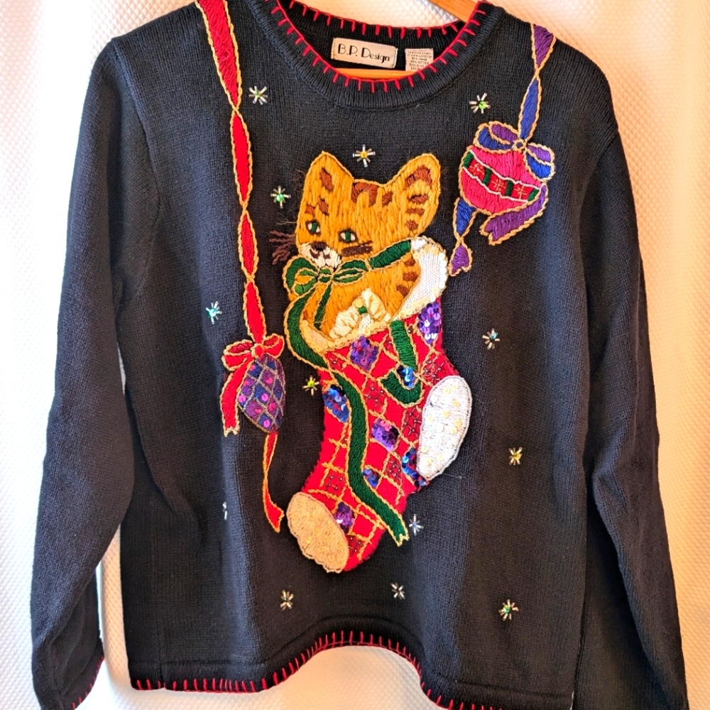 Crazy cat lady Christmas sweater